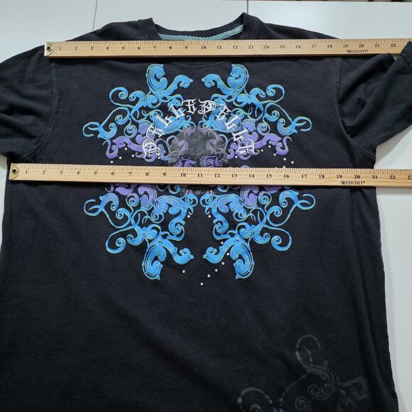 Vtg Pelle Pelle T Shirt Mens XL Black SS Skull Graphic Print Cotton Grunge Y2K - Picture 4 of 12